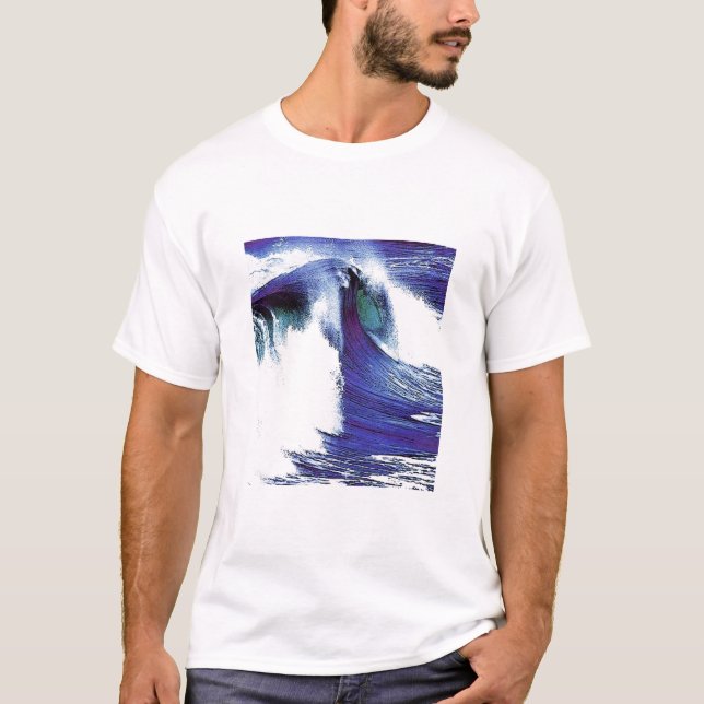 T-shirt Vague bleue (Devant)