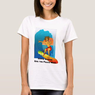 T-shirt Vague de paix hippie surfer