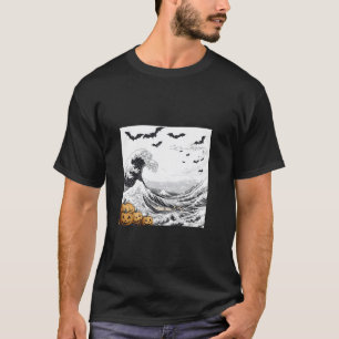 T-shirt Vague d'intimidation par Hokusai Halloween Chats T