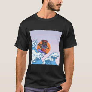 T-shirt Vague drôle de Pug Premium Scoop 393
