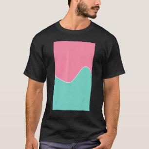 T-shirt Vague géométrique à deux tons Motif Baker Miller r