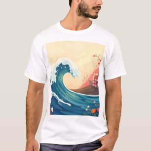 T-shirt Vague océanique impressionniste