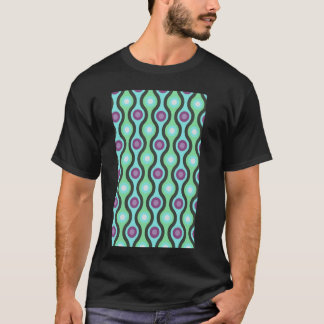 T-SHIRT VAGUE RETRO 1960 ET CERCLE MOTIF VERT