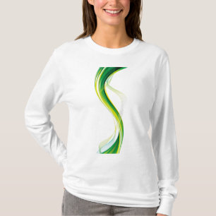 T-shirt Vague Verticale Verte Résumé Design-34534