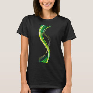 T-shirt Vague Verticale Verte Résumé Design-34534