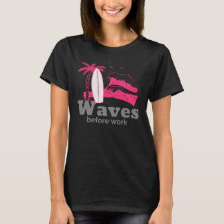 T-shirt Vagues Avant le Travail
