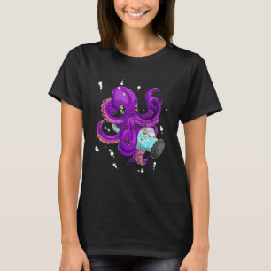 T-shirt Vagues d'animaux marins Aquarist Calmar Octopus