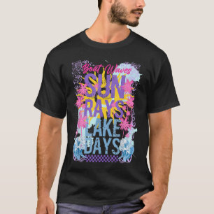 T-shirt Vagues de bateau Rayons de soleil Jours de lac Vac