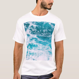 T-shirt Vagues de l'océan bleu