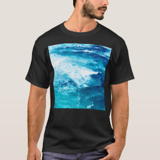 T-shirt Vagues de l'océan bleu turquoise