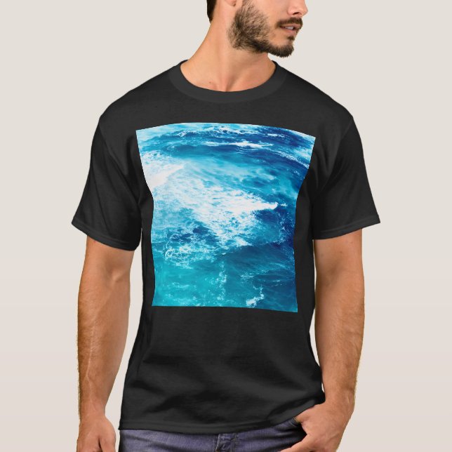 T-shirt Vagues de l'océan bleu turquoise (Devant)