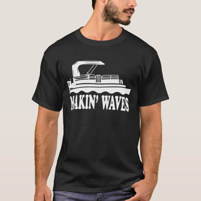 T-shirt Vagues de Makin d'humour de ponton d'énonciations (Devant)