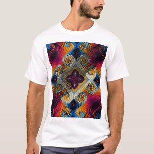 T-shirt Vagues diagonales ornementales : Texture mosaïque