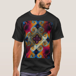 T-shirt Vagues diagonales ornementales : Texture mosaïque