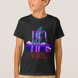T-shirt Vail Ski Et Snowboard Retro 90s Vail Ski
