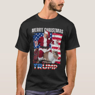 T-shirt Vainqueur du dîner de Noël Père Noël Trump Ugly Sw