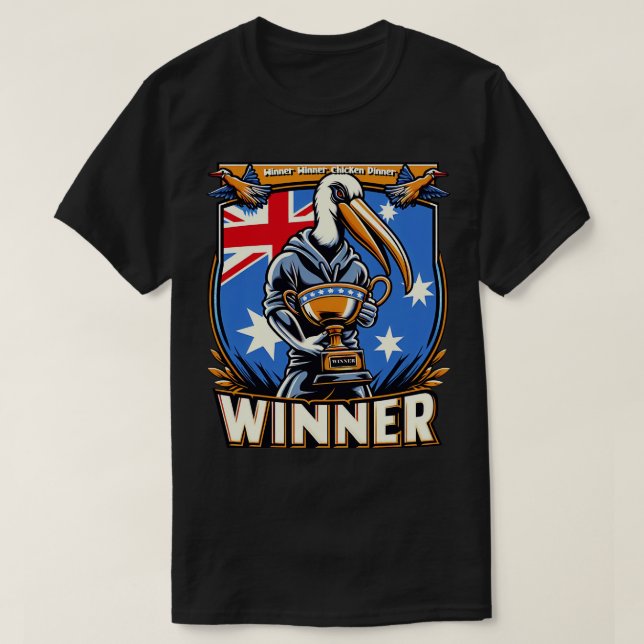 T-shirt Vainqueur du dîner de poulet 9 (Design devant)