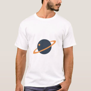 T-shirt Vaisseau Fusée Rétro en Orbite autour d'une Planèt