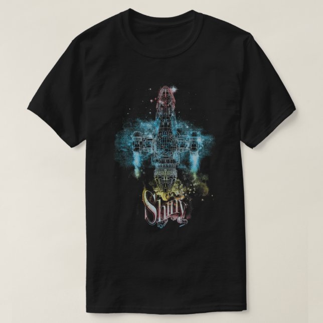 T-shirt vaisseau spatial brillant (Design devant)
