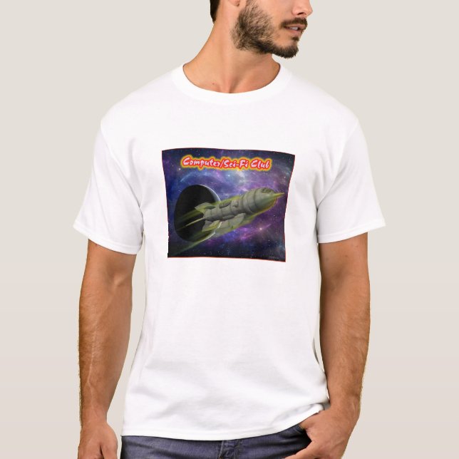 T-shirt Vaisseau spatial d'ordinateur/club de la science (Devant)