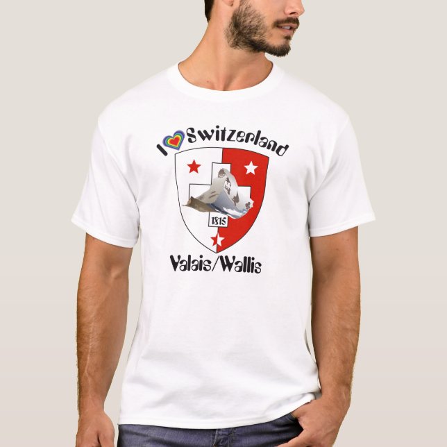 T-shirt Valais / Wallis Suisse-Suisse (Devant)