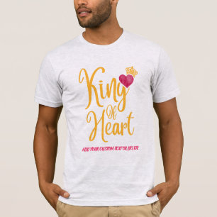 T-shirt Valentin Garçon Roi Du Coeur Couple Amoureux
