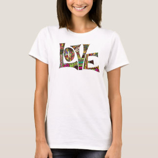 T-shirt valentine, amour, illustration colorée