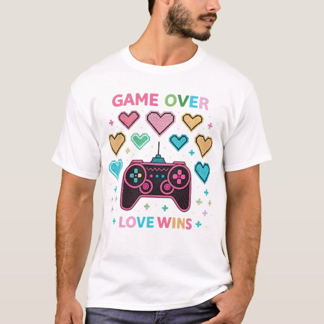T-shirt Valentine Arcade Retro (Devant)