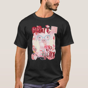 T-shirt Valentine Cochon Simply Watercolor Southern Colors