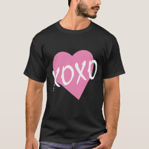 T-shirt Valentine Coeur rose XOXO