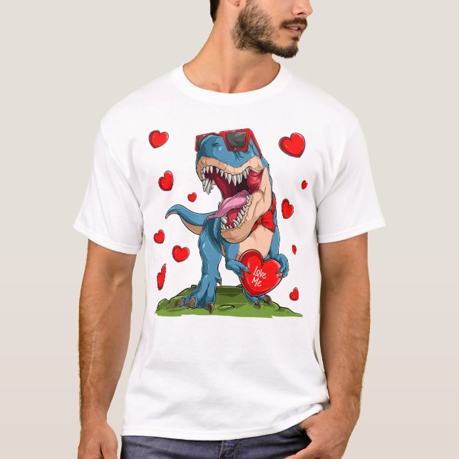 T-shirt Valentine Dinosaur (Devant)