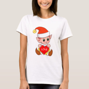 T-shirt Valentine Elf avec coeur