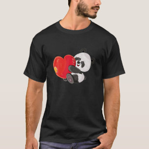 T-shirt VALENTINE HEART Bear PANDA DONS Filles, femmes VAL