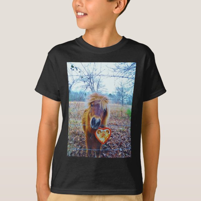 T-shirt Valentine Heart Horse (Devant)