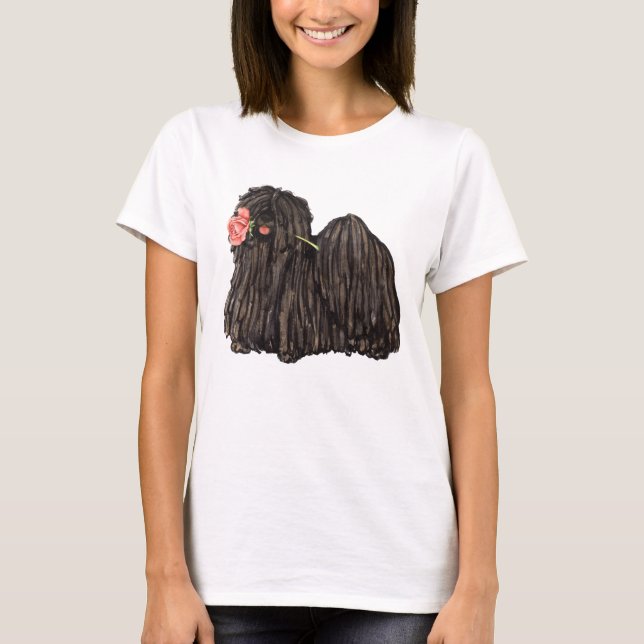 T-shirt Valentine Puli rose (Devant)