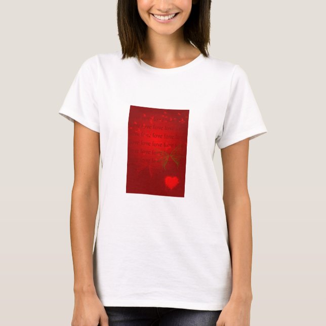 T-shirt Valentine Red Hearts (Devant)