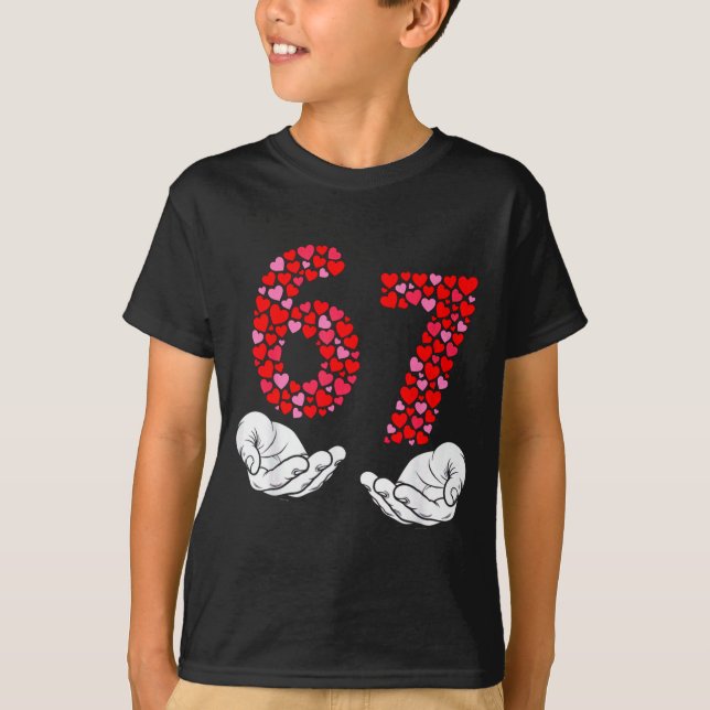 T-shirt Valentine’s Day 6-7 Meme Six Seven 6 7 Valentine H (Devant)