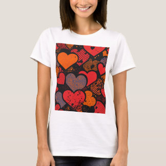T-shirt Valentine’s Day Heart Pattern – Retro Pop Art