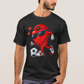 T-shirt Valentine Soccer Heart Drip Sport Love Valentines 