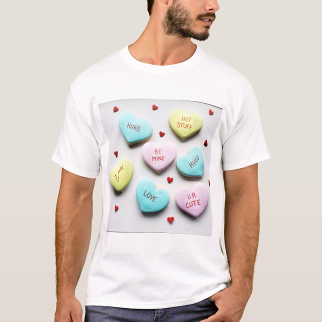 T-shirt Valentines Conversation Coeur Merch (Devant)