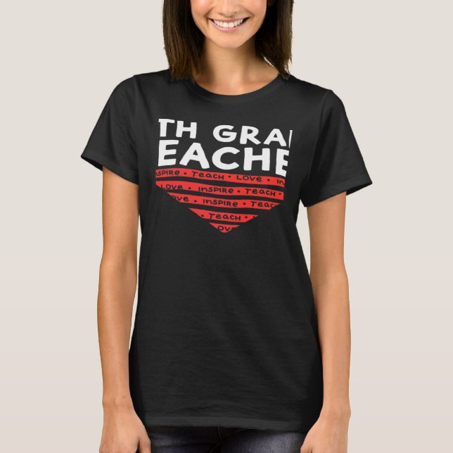 T-shirt Valentines Day 4th Grade Teacher Appreciation Hear (Devant)