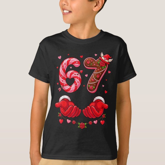 T-shirt Valentine's Day 67 Hilarious Six Seven Love Meme F (Devant)