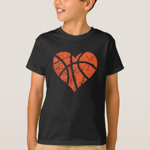 T-shirt Valentines Day Basketball Heart Grunge Hommes Femm