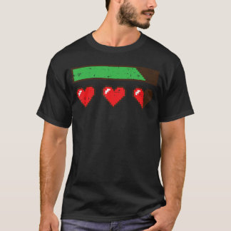 T-shirt Valentines Day Gamer HP Piel Hearts Lives Men Boys