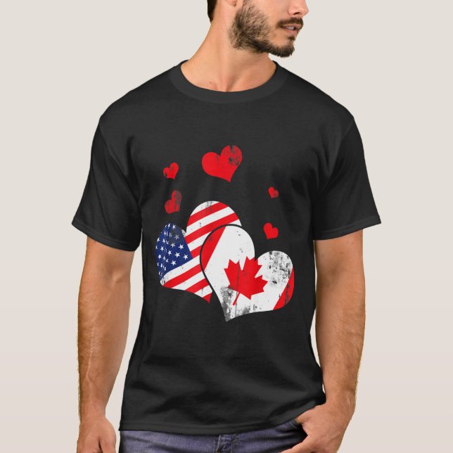 T-shirt Valentine's Day Gift Maple Leaf Canada  (Devant)