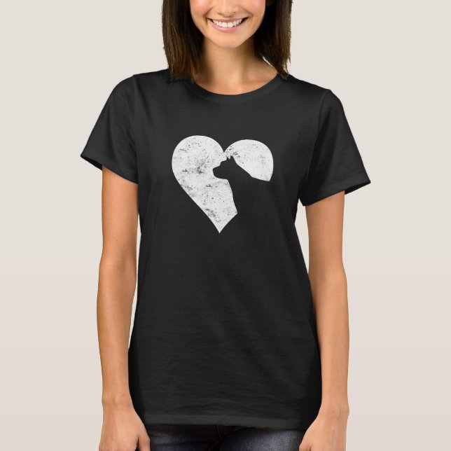 T-shirt Valentine's Day Heart Cute Pitbull Dog Lover Dog M (Devant)