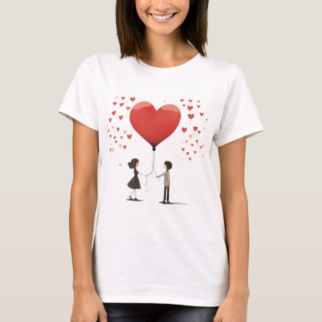 T-shirt Valentines Day Hearts (Devant)