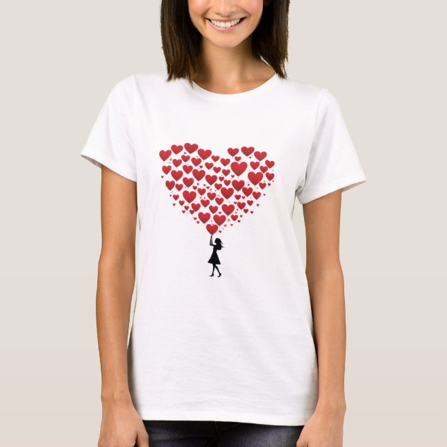 T-shirt Valentines Day Hearts (Devant)
