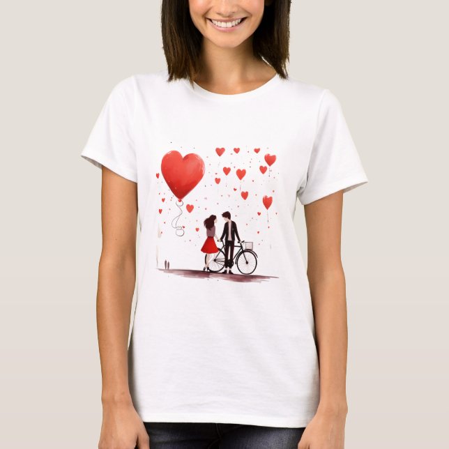 T-shirt Valentines Day Hearts (Devant)