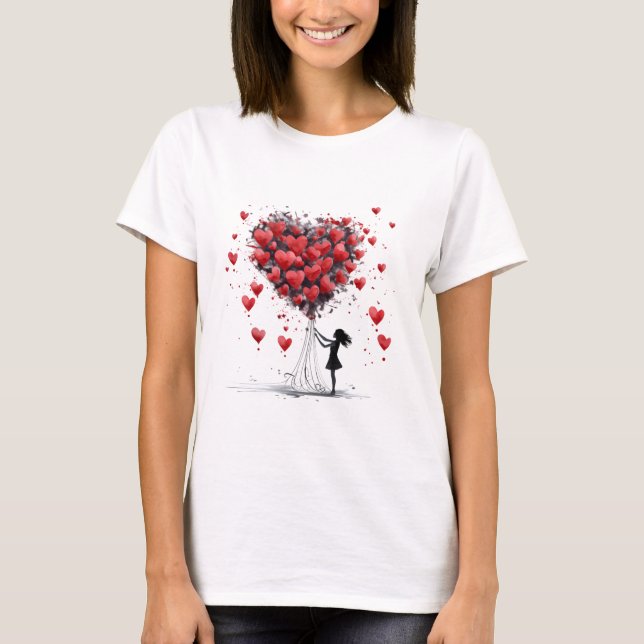 T-shirt Valentines Day Hearts (Devant)